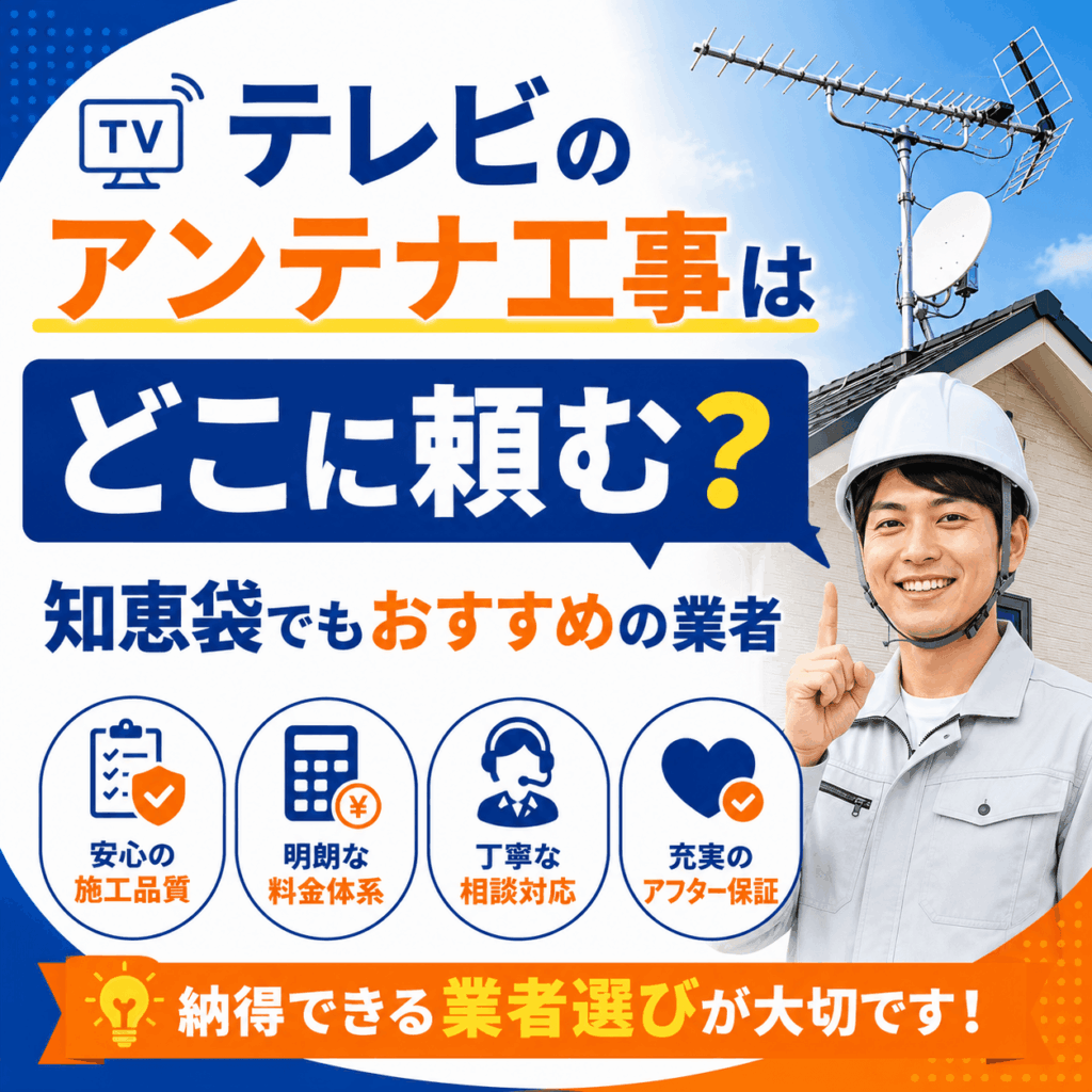 テレビアンテナ工事 どこに頼む 知恵袋