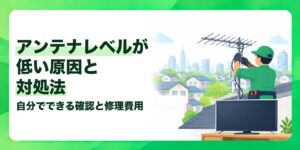 アンテナレベルが低い原因と対処法 自分でできる確認と修理費用