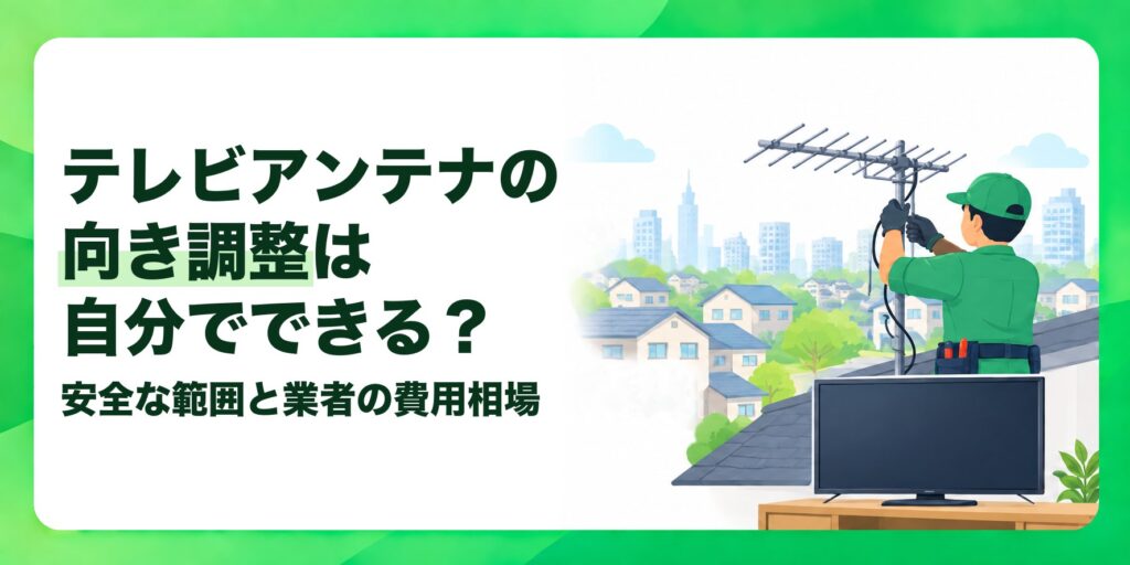 テレビアンテナの向き調整は自分でできる？ 安全な範囲と業者の費用相場
