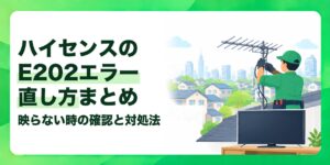 ハイセンスのE202エラー直し方まとめ 映らない時の確認と対処法