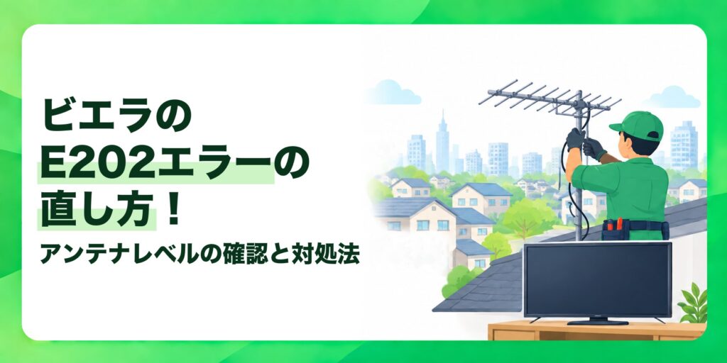 ビエラのE202エラーの直し方！ アンテナレベルの確認と対処法