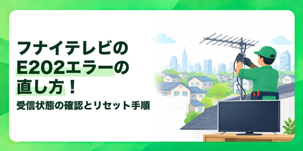 フナイテレビのE202エラーの直し方！ 受信状態の確認とリセット手順