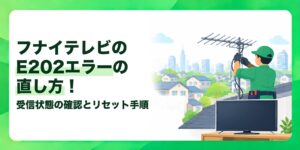 フナイテレビのE202エラーの直し方！ 受信状態の確認とリセット手順