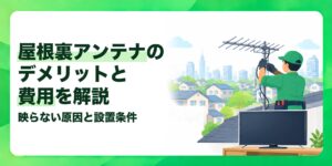 屋根裏アンテナのデメリットと費用を解説 映らない原因と設置条件